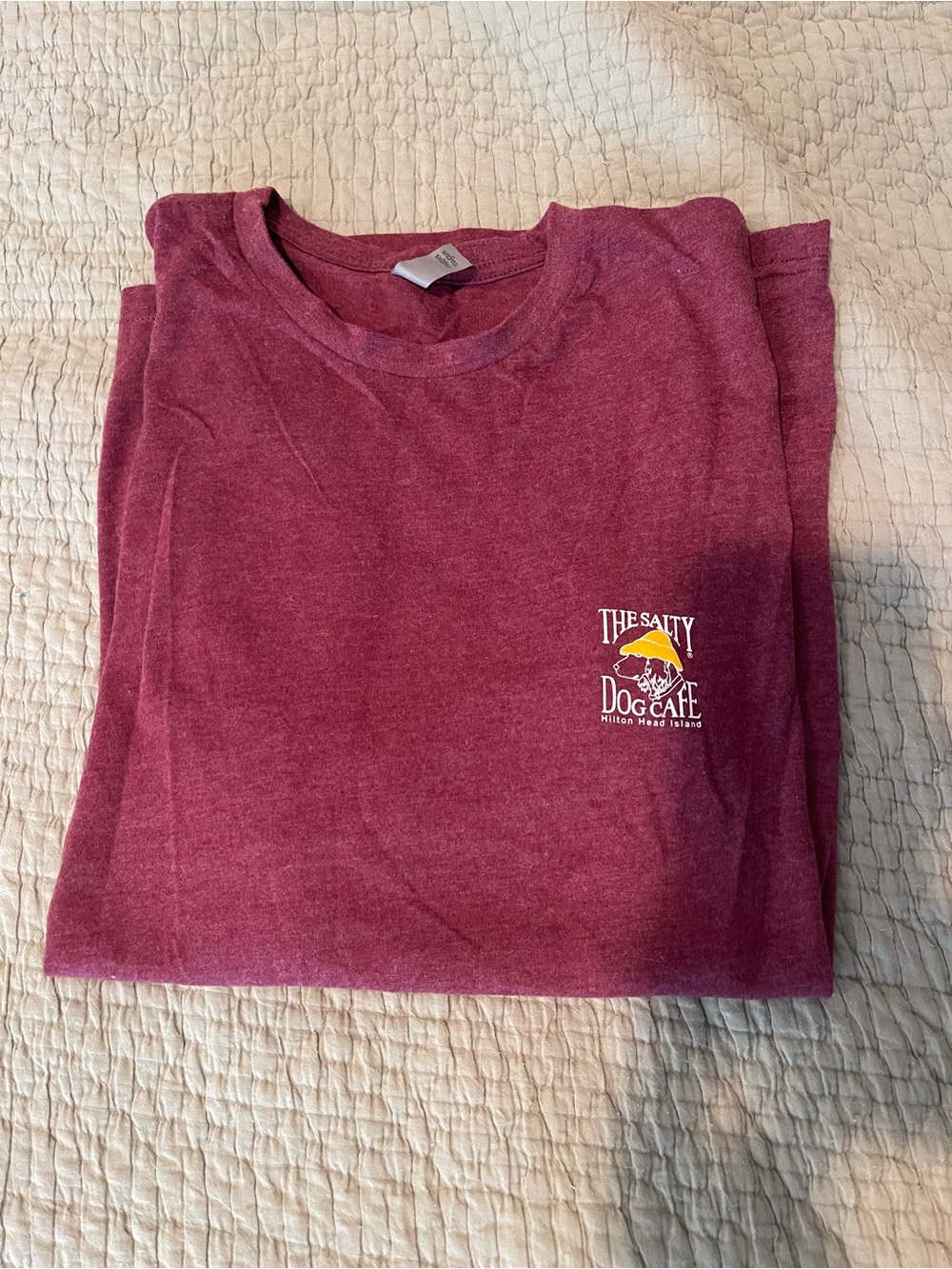 Salty Dog Cafe T-Shirt Next Level Apparel Heathered Maroon Crewneck